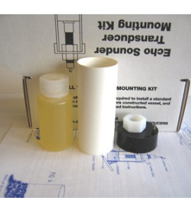 Kit di montaggio sensore ecoscandaglio interno allo scafo