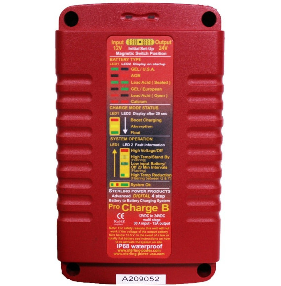 ProCharge B 12V-24V 25A stagno IP68