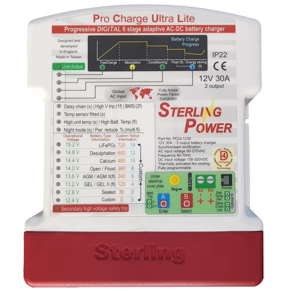 Caricabatterie ProCharge Ultra Lite 12V 30A